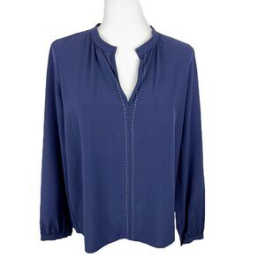 Single Los Angeles Blouse Women Small Blue Long Sleeve Lightweight Casual